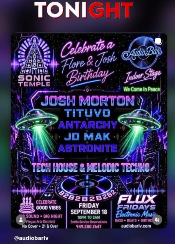 Sonic Temple Audio Bar Bday Takeover flyer